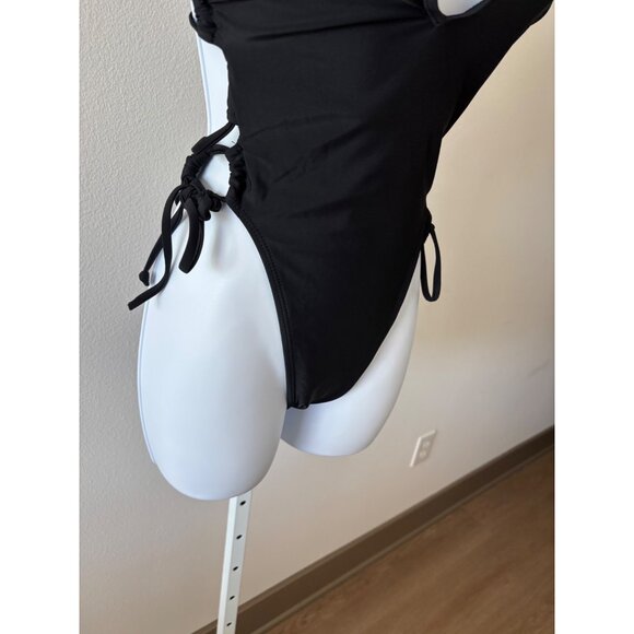 Zaful Swimsuit 6 High-Cut 1-Piece Halter Tie-Side Monokini Y2K Festival Swimwear - Picture 7 of 12